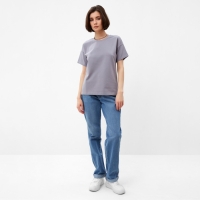 Футболка женская MINAKU: Basic line цвет серый, размер 52 Футболка женская MINAKU: Basic line цвет серый, размер 52