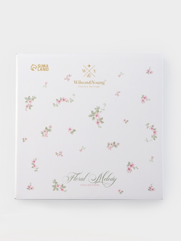 Тарелка глубокая WY Spring flowers, d=21.5 см, фарфор, белая