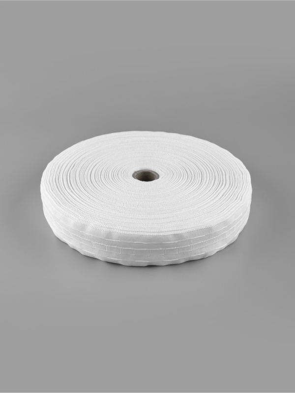 Шторная лента 40мм&times;100&plusmn;1м классическая матовая 2 шнура