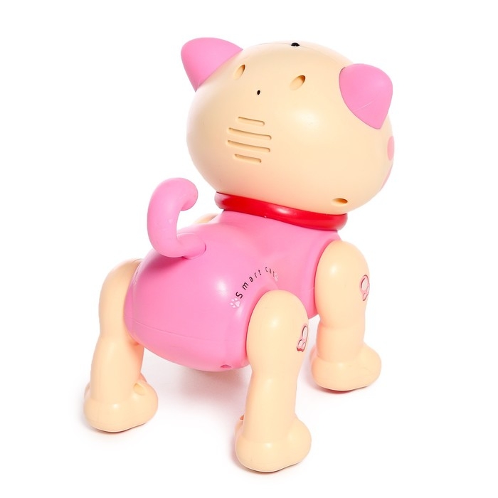 Робот кот &laquo;Пультовод&raquo; ZHORYA, на пульте управления, интерактивный: сенсорный, звук, свет, на батарейках, на русском языке, розовый