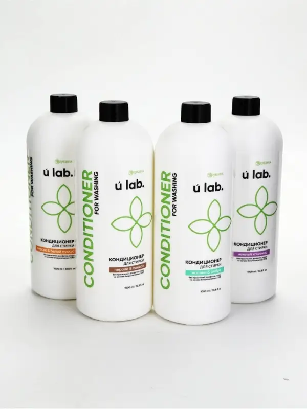 Кондиционер для белья, аромат жасмин и амбра, 1000 мл, ULAB