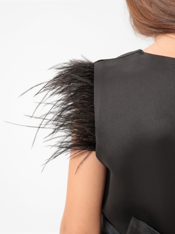 Платье нарядное детское KAFTAN, р.32 (110-116 см), черный