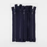 Молния &laquo;Трактор&raquo;, №8, неразъёмная, замок автомат, 18 см, тёмно-синяя