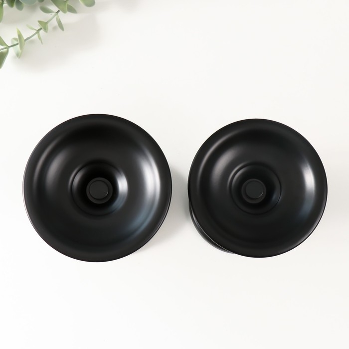 Подсвечник металл на 1 свечу "Греческий" d=8 см  набор 2 шт h=15,5 см 11,5 см