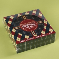 Подарочный набор &laquo;Настоящему мужчине&raquo;, чай, крем-мёд, орехи в шоколаде