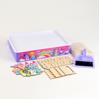 Планшет &laquo;Рисование песком&raquo;, 27 х 39 см, песок 1 кг, 10 фигурок, набор для творчества