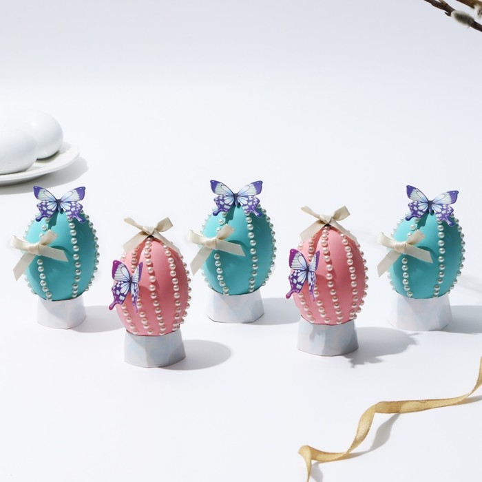 Набор для украшения яиц на подложке «Нежность» на пасху, 13 х 10 см Набор для украшения яиц на подложке «Нежность» на пасху, 13 х 10 см