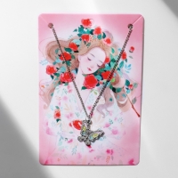 Кулон «Бабочка» ассоль, цветной в серебре, 40 см Кулон «Бабочка» ассоль, цветной в серебре, 40 см