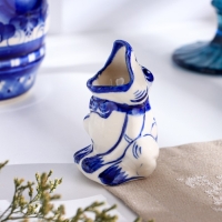 Подставка для зубочисток "Лягушка", гжель, фарфор, h=7,5см Подставка для зубочисток "Лягушка", гжель, фарфор, h=7,5см