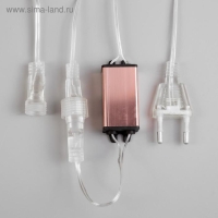 Гирлянда &laquo;Сосульки&raquo; 2.5 &times; 0.5 м, IP65, прозрачная нить, 288 LED, свечение белое с эффектом стекания, 12 В