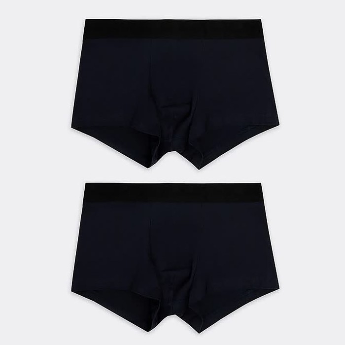 Набор мужских трусов боксеры (2 шт), цвет тёмно-синий, размер 46 (S)