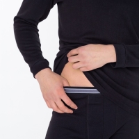 Термобельё (фуфайка,кальсоны) мужское НАЧЁС, цвет чёрный, размер 46