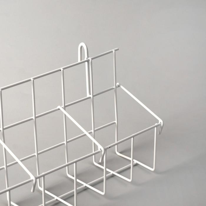 Корзина под семена на сетку 59,5&times;10&times;13 см, цвет белый