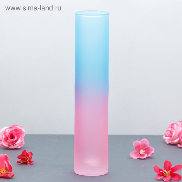Ваза "Радуга" матовая цилиндр d-4,5см h-23см МИКС