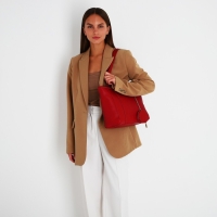 Сумка женская тоут на молнии, цвет красный Сумка женская тоут на молнии, цвет красный