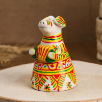 Филимоновская игрушка колокольчик &laquo;Собачка&raquo;