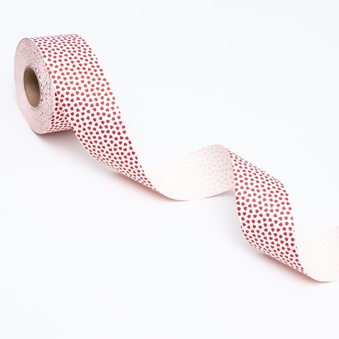 Лента "Аmore" для декора и подарков, ,белая, 5 см х 45 м