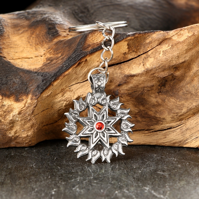 Амулет-брелок Амулет-брелок "Алатырь-Звезда" №1, олово