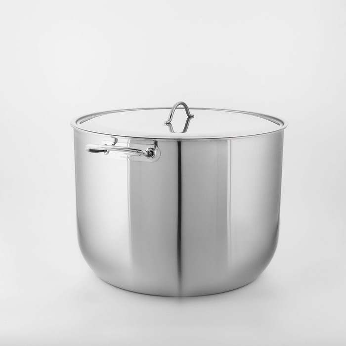 Кастрюля цельнотянутая &laquo;Профи&raquo;, 50 л, d=45 см, металлическая крышка