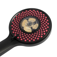 Лейка для душа ZEIN Z3547, d=120 мм, 3 режима, вентилятор, розовые форсунки сердечки, черная Лейка для душа ZEIN Z3547, d=120 мм, 3 режима, вентилятор, розовые форсунки сердечки, черная