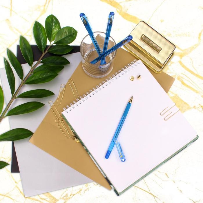 Ручка шариковая MC Gold, узел 0.7 мм, резиновый упор, стержень синий Ручка шариковая MC Gold, узел 0.7 мм, резиновый упор, стержень синий