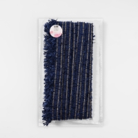 Тесьма декоративная &laquo;Твидовая&raquo;, односторонняя, 35 мм, 5 &plusmn; 0,5 м, цвет синий