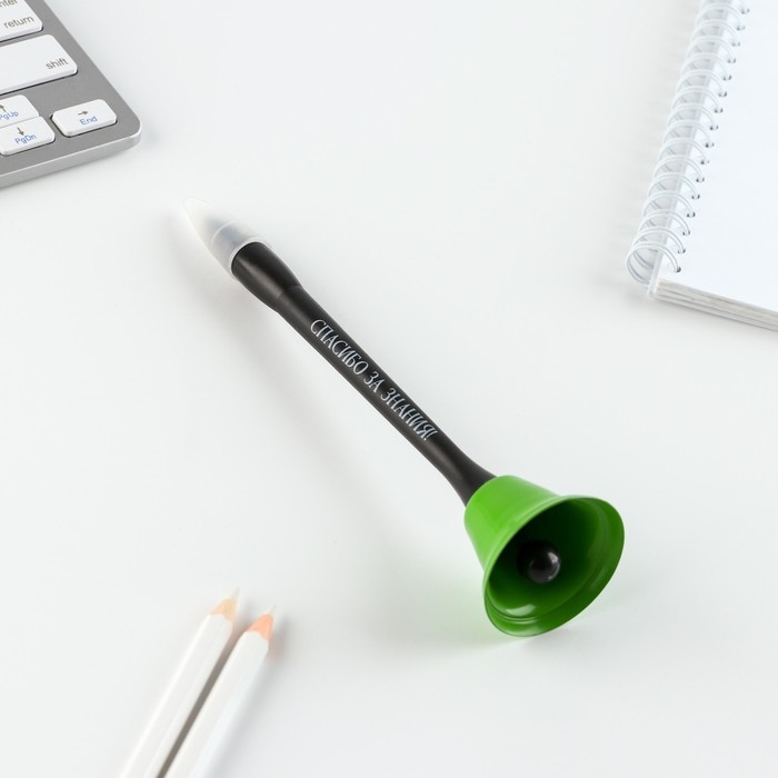 Подарочный набор &laquo;УЧИТЕЛЬ звучит гордо&raquo;: ежедневник и ручка-колокольчик (шариковая, синяя паста, 1 мм)