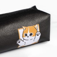 Пенал школьный из искусственной кожи &laquo;1 сентября: Кот корея&raquo;, 19 х 8 х 3 см