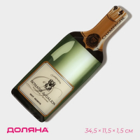 Блюдо стеклянное сервировочное Доляна &laquo;Игристое&raquo;, 34,5&times;11,5&times;1,5 см