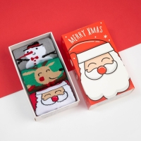 Новый год. Набор детских новогодних носков KAFTAN &laquo;Дед Мороз&raquo; 3 пары, размер 14-16