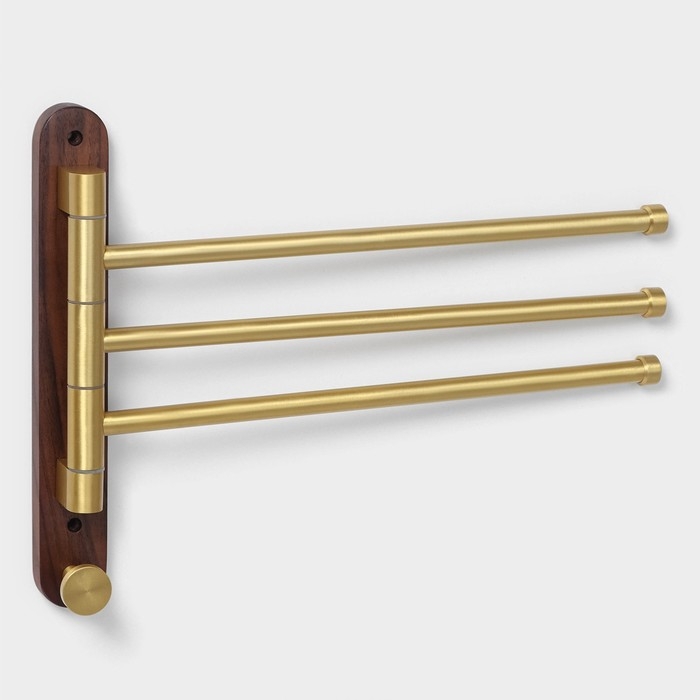 Держатель для полотенец St&ouml;lz H&ouml;lzern Premiere, ореховое дерево, алюминий, цвет коричневый