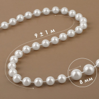 Жемчуг на нитях, круглый, 8 мм, 9 ± 1 м, цвет белый Жемчуг на нитях, круглый, 8 мм, 9 ± 1 м, цвет белый