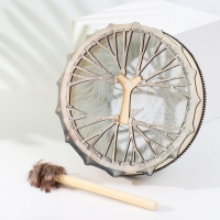Шаманский бубен "Лев" с колотушкой 5х25х25 см Шаманский бубен "Лев" с колотушкой 5х25х25 см
