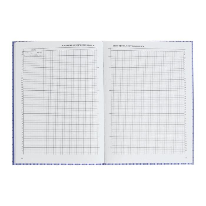 Классный журнал для 1-4 классов А4, 128 страниц, твердая ламинированная обложка, блок офсет 65г/м2