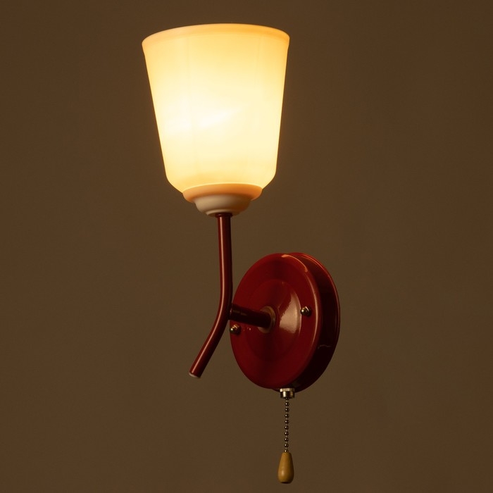 Бра Бра "Онлайн" (цил.) 1х15Вт Е27 МОДЕЛЬ:BR 02080 красный 10,5х15х27см