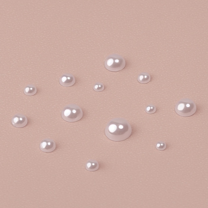 Стразы для ногтей, жемчужные, объёмные, 12 ячеек, перламутровые