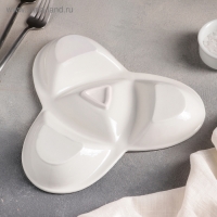 Менажница керамическая 4 ячейки «Трикветр», 21×2,5 см Менажница керамическая 4 ячейки «Трикветр», 21×2,5 см