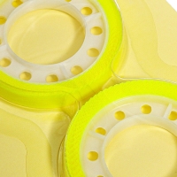 Набор 2 штуки, клейкая лента текстовыделительная (отклеиваемая) 75 мм х 10м, зелёный флуоресцентный