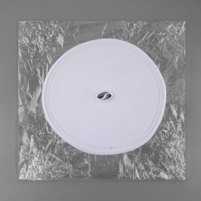 Шторная лента с отверстиями для люверсов, d = 5 см, 10 см, 50 &plusmn; 1 м, цвет белый