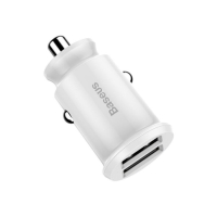 Автомобильное зарядное устройство Baseus, 2USB, 3.1 А, белое Автомобильное зарядное устройство Baseus, 2USB, 3.1 А, белое