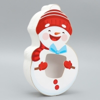 Коробка подарочная &laquo;Снеговик&raquo;, 15.2 х 25.1 х 5 см, Новый год