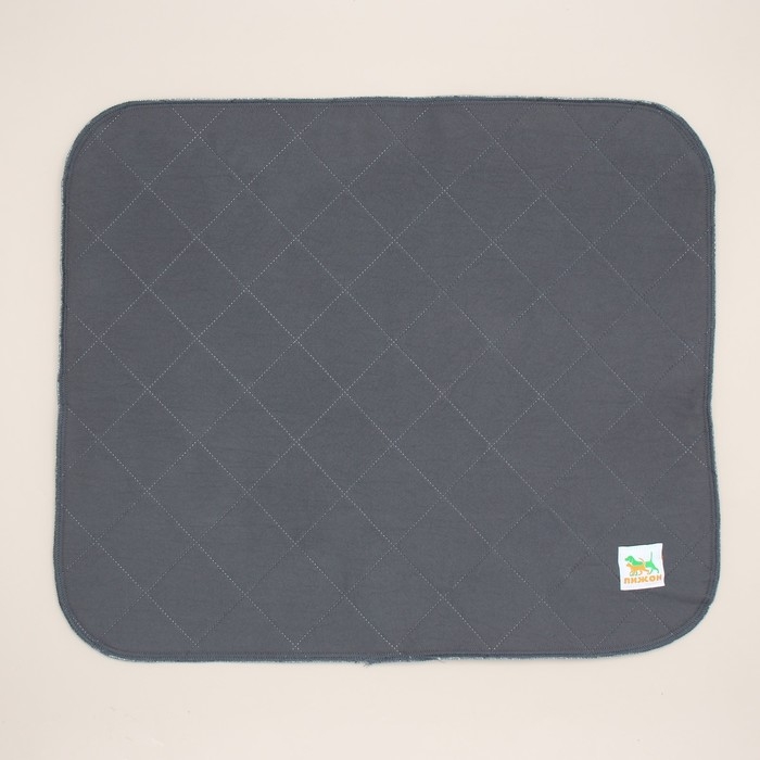 Пелёнка для животных многоразовая впитывающая, 60 х 50 см, графит Пелёнка для животных многоразовая впитывающая, 60 х 50 см, графит