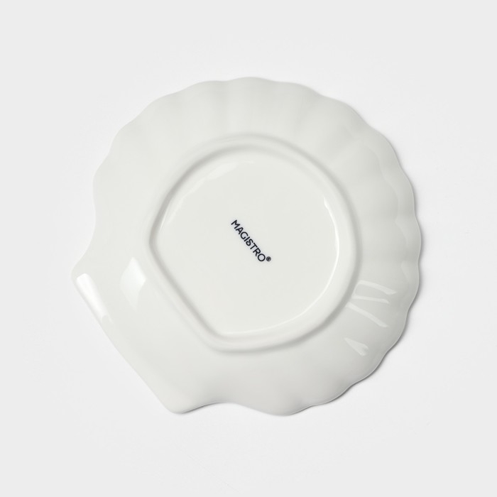 Блюдо фарфоровое Magistro &laquo;Ракушка&raquo;, d=13 см, цвет белый