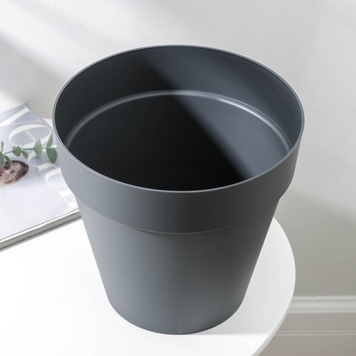 Кашпо для цветов со вставкой Tarragon, 7 л, d=25 см, h=23 см, цвет серый Кашпо для цветов со вставкой Tarragon, 7 л, d=25 см, h=23 см, цвет серый