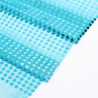 Отрез для рукоделия, сетка с пайетками, цвет бирюзовый, 47,5 &times; 50 см