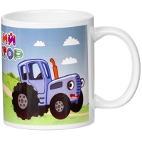 Кружка сублимация, 350 мл, Синий Трактор