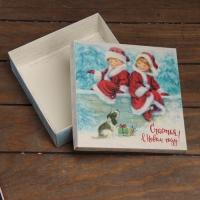 Новый год. Коробка подарочная новогодняя складная, крышка-дно "Счастья в новом году" 20 х 20 х 6 см Новый год. Коробка подарочная новогодняя складная, крышка-дно "Счастья в новом году" 20 х 20 х 6 см