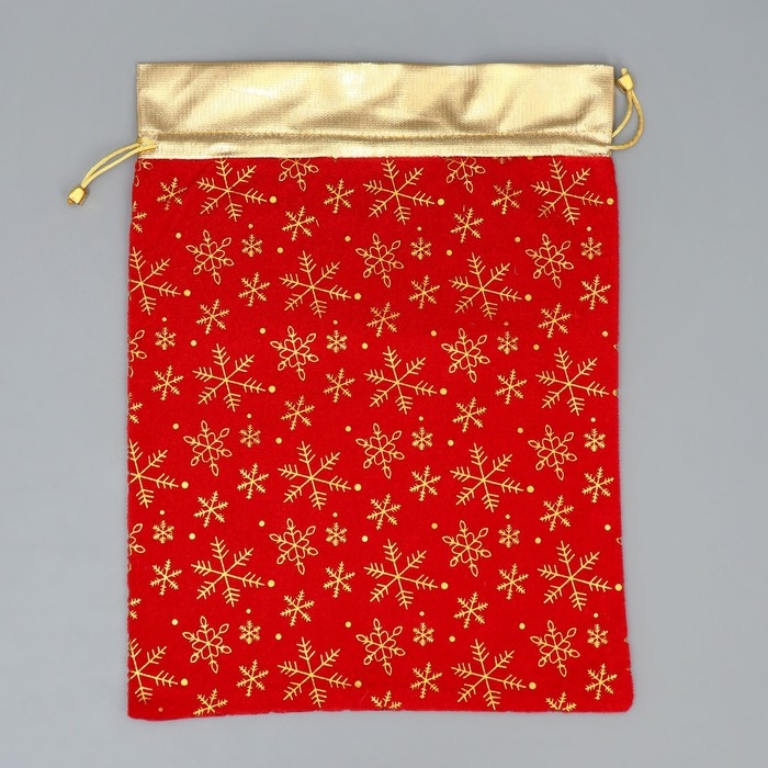 Мешочек подарочный «С лучшими пожеланиями», снежинки, тиснение, 30 х 40 см, Новый год Мешочек подарочный «С лучшими пожеланиями», снежинки, тиснение, 30 х 40 см, Новый год