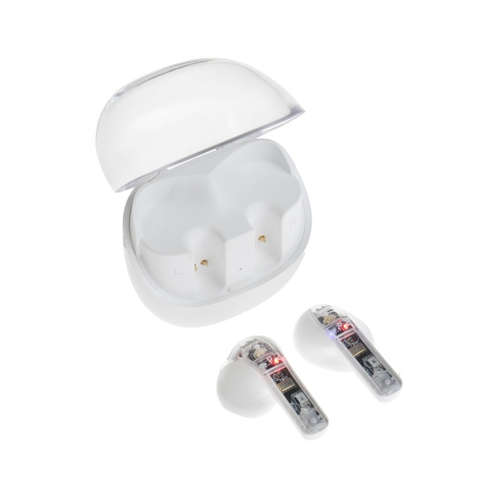 Наушники беспроводные R20, TWS, вкладыши, BT 5.3 , 30/200 мАч, шумоподавление, белые Наушники беспроводные R20, TWS, вкладыши, BT 5.3 , 30/200 мАч, шумоподавление, белые