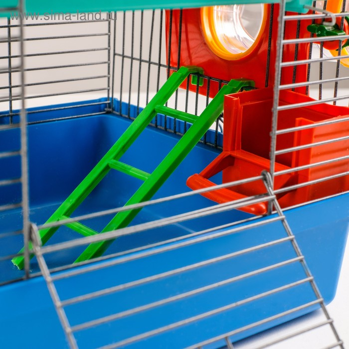 Клетка для грызунов Мини, двухъярусная, с полкой, домом и микс лабиринтов Клетка для грызунов Мини, двухъярусная, с полкой, домом и микс лабиринтов